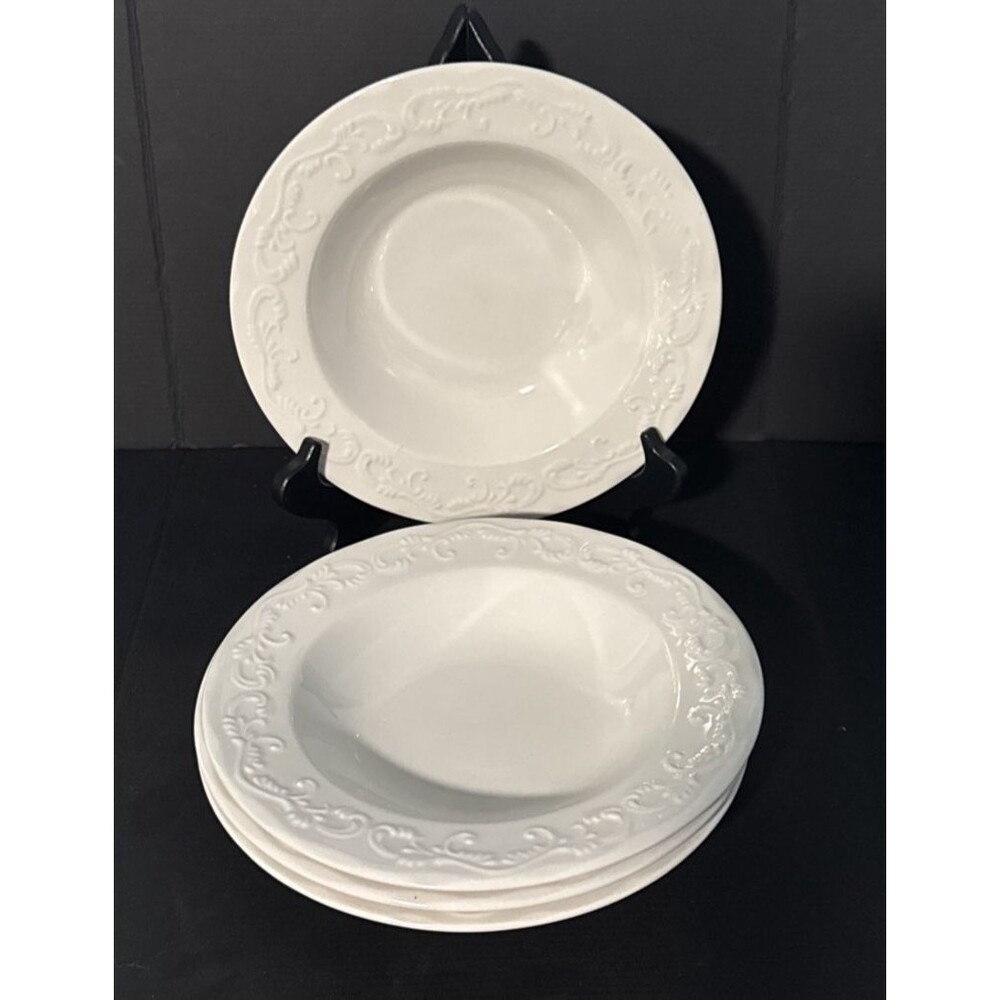 Set Of Four (4) PFALTZGRAFF Traditions 9” Large Rim SOUP/CEREAL BOWLS CHARLOTTE